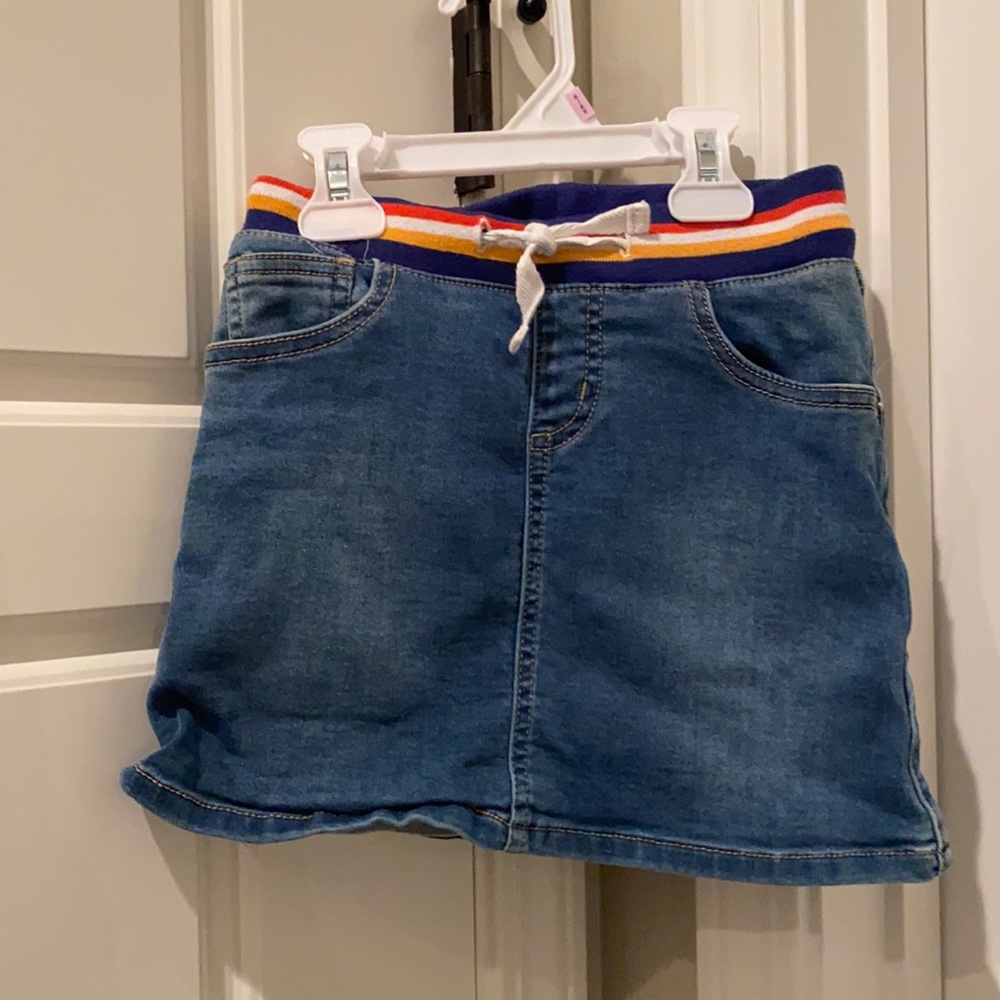 Cat & Jack Girls Denim Skirt with Tie Waist - Size 6x